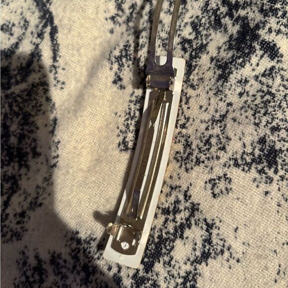 France gold handmade boho french barrette square print hair clip hair luxe box - Picture 5 of 7